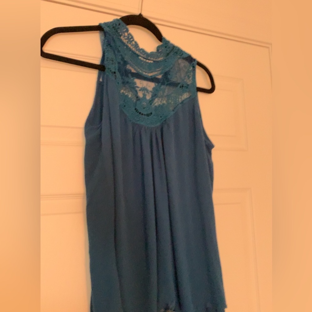 Turquoise sleeveless XL dressy top